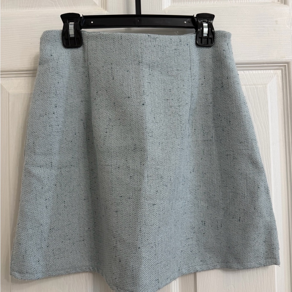 Women's Light Blue Tweed Skirt Set - Elegant Two-Piece - Picture 11 of 11